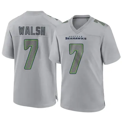 Men's Game Blair Walsh Seattle Seahawks Gray Atmosphere Fashion Jersey