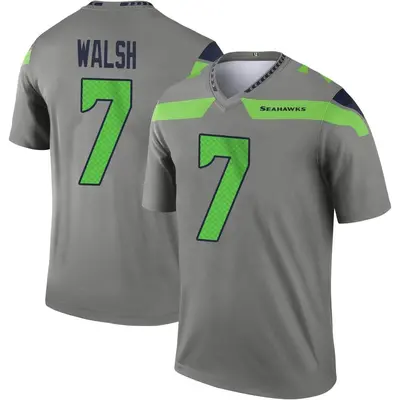 Men's Legend Blair Walsh Seattle Seahawks Steel Inverted Jersey