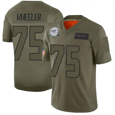 Men's Limited Chad Wheeler Seattle Seahawks Camo 2019 Salute to Service Jersey