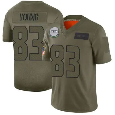 Men's Limited Dareke Young Seattle Seahawks Camo 2019 Salute to Service Jersey