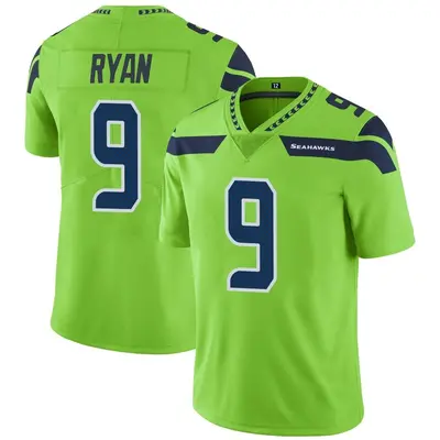 Men's Limited Jon Ryan Seattle Seahawks Green Color Rush Neon Jersey