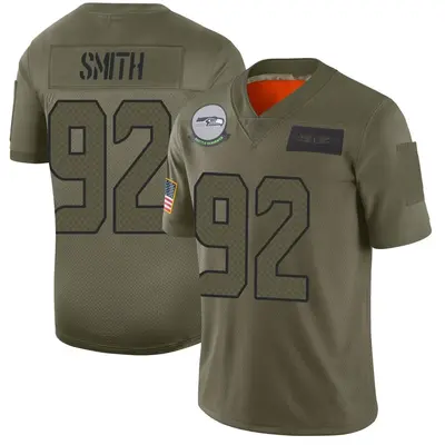 Men's Limited Tyreke Smith Seattle Seahawks Camo 2019 Salute to Service Jersey