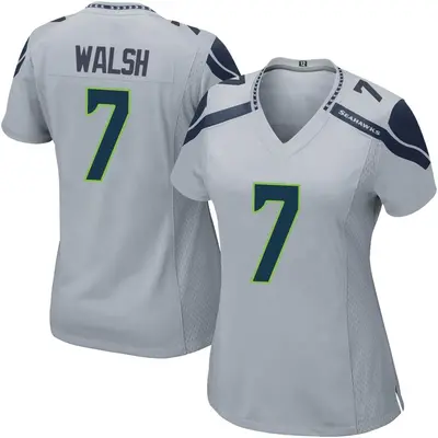 Women's Game Blair Walsh Seattle Seahawks Gray Alternate Jersey