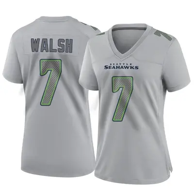 Women's Game Blair Walsh Seattle Seahawks Gray Atmosphere Fashion Jersey