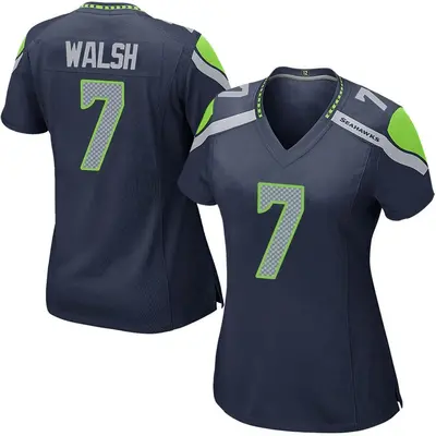 Women's Game Blair Walsh Seattle Seahawks Navy Team Color Jersey