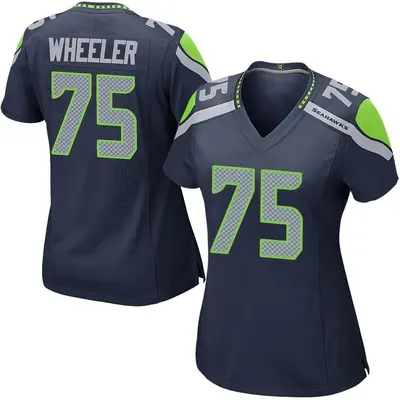 Women's Game Chad Wheeler Seattle Seahawks Navy Team Color Jersey