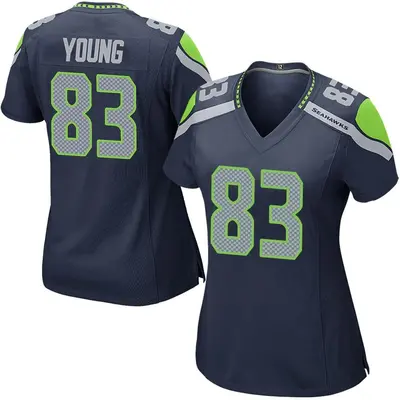 Women's Game Dareke Young Seattle Seahawks Navy Team Color Jersey