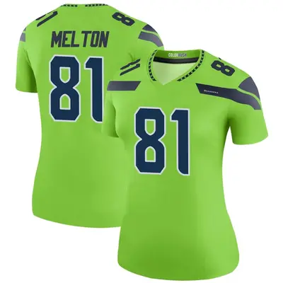Women's Legend Bo Melton Seattle Seahawks Green Color Rush Neon Jersey
