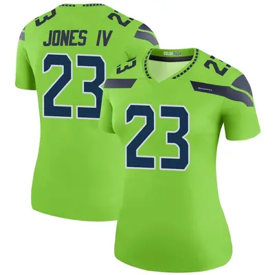 Women's Legend Sidney Jones IV Seattle Seahawks Green Color Rush Neon Jersey
