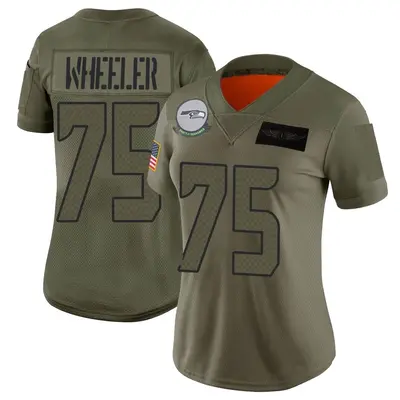 Women's Limited Chad Wheeler Seattle Seahawks Camo 2019 Salute to Service Jersey
