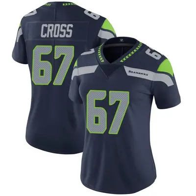 Women's Limited Charles Cross Seattle Seahawks Navy Team Color Vapor Untouchable Jersey