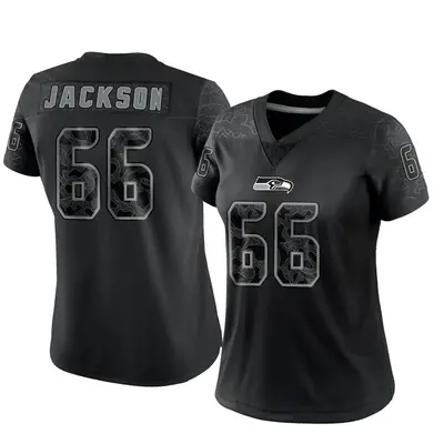 Women's Limited Gabe Jackson Seattle Seahawks Black Reflective Jersey