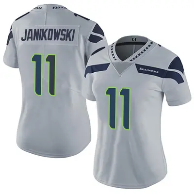 Women's Limited Sebastian Janikowski Seattle Seahawks Gray Alternate Vapor Untouchable Jersey