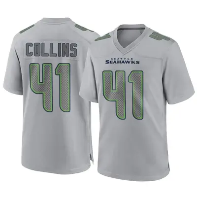 Youth Game Alex Collins Seattle Seahawks Gray Atmosphere Fashion Jersey