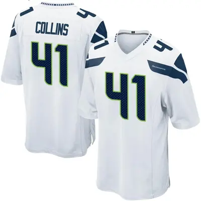 Youth Game Alex Collins Seattle Seahawks White Jersey