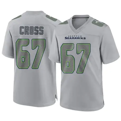 Youth Game Charles Cross Seattle Seahawks Gray Atmosphere Fashion Jersey