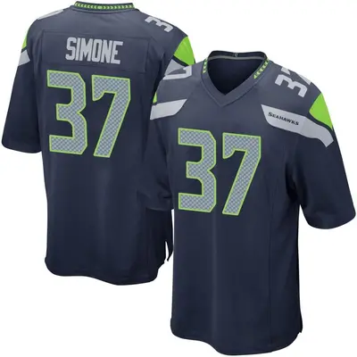 Youth Game Jordan Simone Seattle Seahawks Navy Team Color Jersey