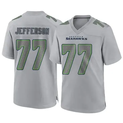 Youth Game Quinton Jefferson Seattle Seahawks Gray Atmosphere Fashion Jersey