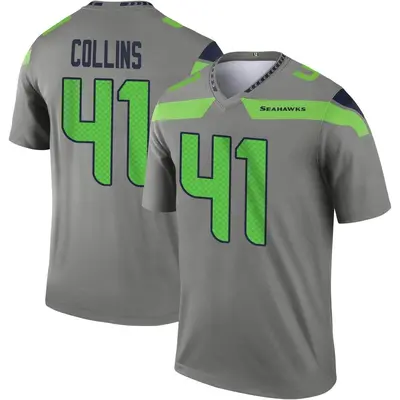 Youth Legend Alex Collins Seattle Seahawks Steel Inverted Jersey