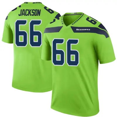 Youth Legend Gabe Jackson Seattle Seahawks Green Color Rush Neon Jersey