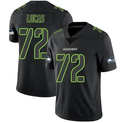 Youth Limited Abraham Lucas Seattle Seahawks Black Impact Jersey