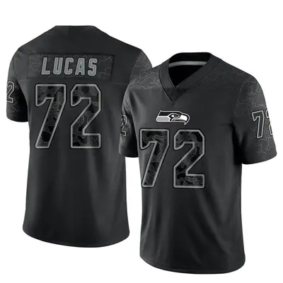 Youth Limited Abraham Lucas Seattle Seahawks Black Reflective Jersey