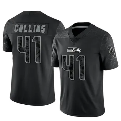 Youth Limited Alex Collins Seattle Seahawks Black Reflective Jersey