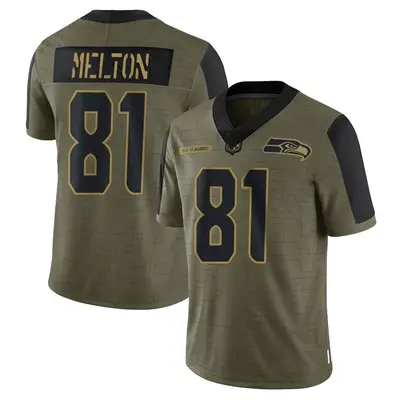 Youth Limited Bo Melton Seattle Seahawks Olive 2021 Salute To Service Jersey