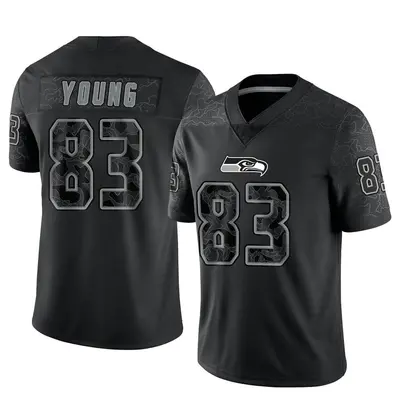 Youth Limited Dareke Young Seattle Seahawks Black Reflective Jersey