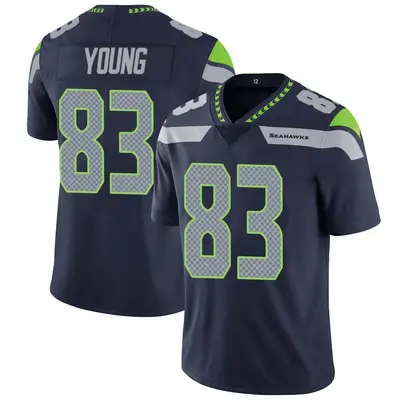 Youth Limited Dareke Young Seattle Seahawks Navy Team Color Vapor Untouchable Jersey