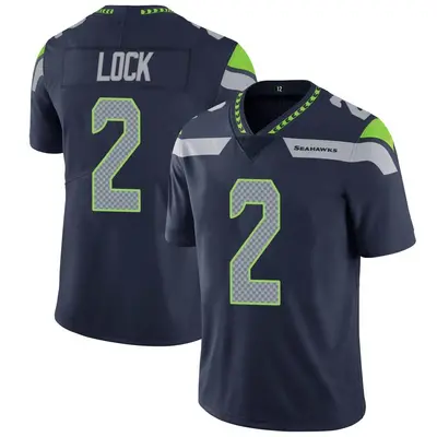 Youth Limited Drew Lock Seattle Seahawks Navy Team Color Vapor Untouchable Jersey