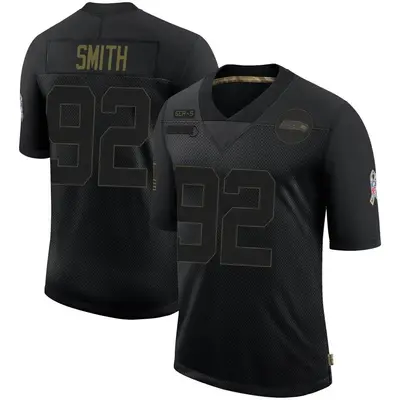 Youth Limited Tyreke Smith Seattle Seahawks Black 2020 Salute To Service Jersey